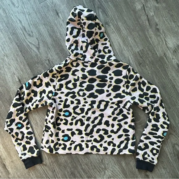 Adidas Kids Leopard Print Hoodie cropped - Picture 2 of 6